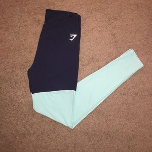 Gymshark Pants - Gymshark two tone leggings sapphire blue medium Gymshark Pants - Gymshark two tone leggings sapphire blue medium